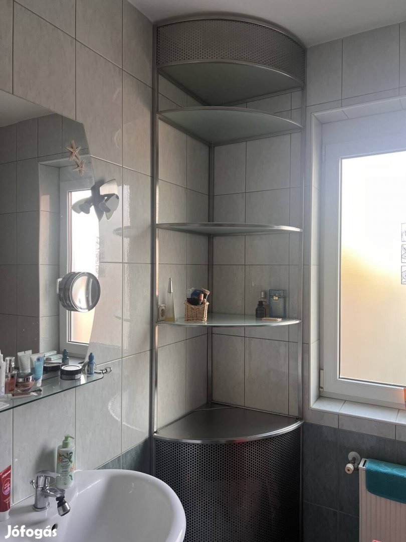 Fürdőszoba sarok polc nemesacélból