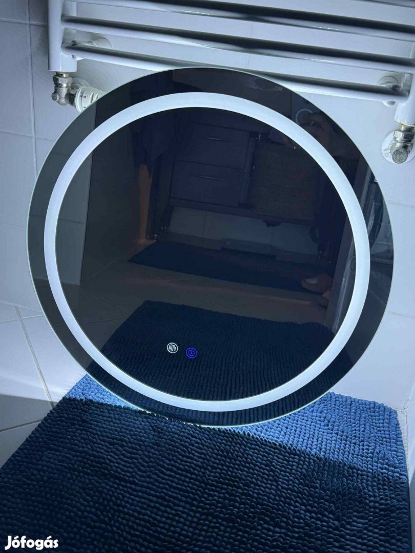 Fürdőszoba tükör LED-es,kerek - 60 cm átmérő, 3 szín, páramentesítő
