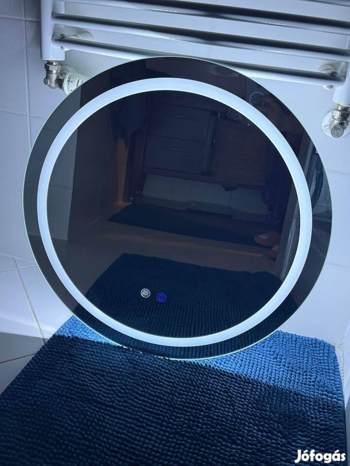 Fürdőszoba tükör LED-es,kerek - 60 cm átmérő, 3 szín, páramentesítő