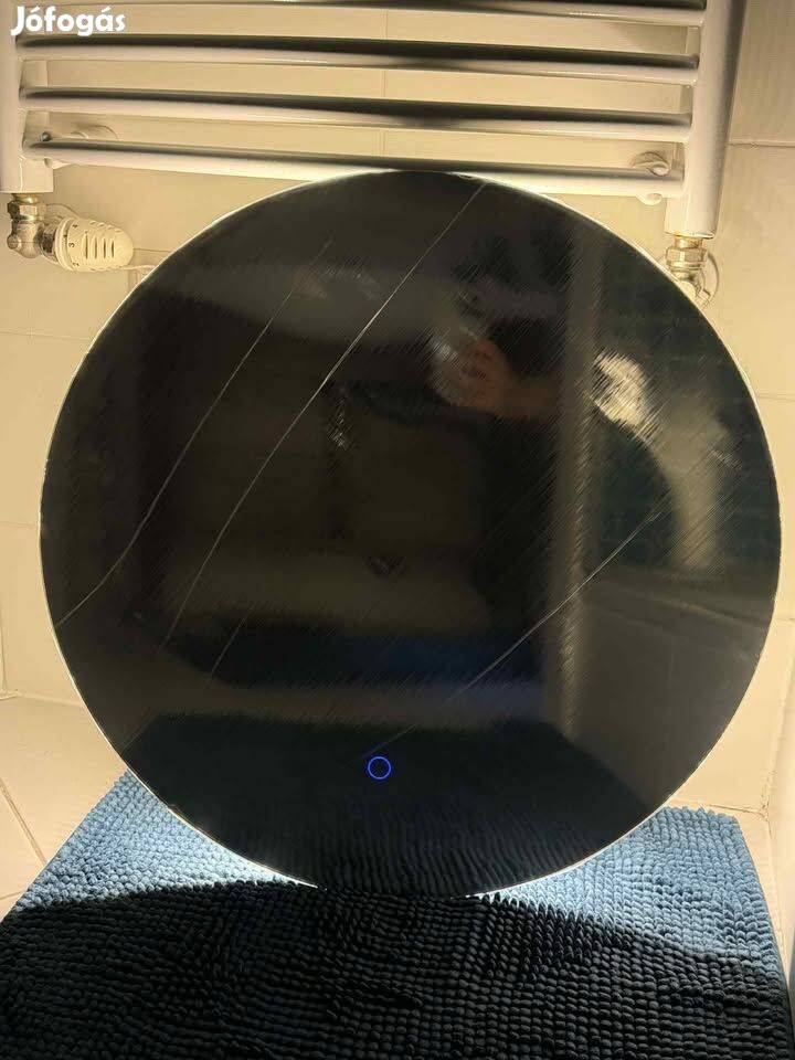 Fürdőszoba tükör LED-es,kerek - 60 cm átmérő, Állítható fényerő, érint