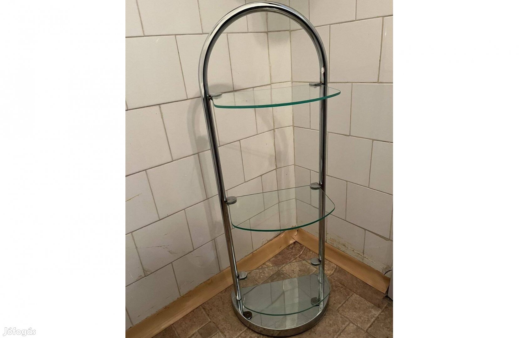 Fürdőszobai polc üveglappal