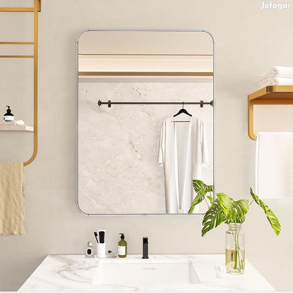 Fürdőszobai tükör 50x70 cm fehér FUR-1714-1