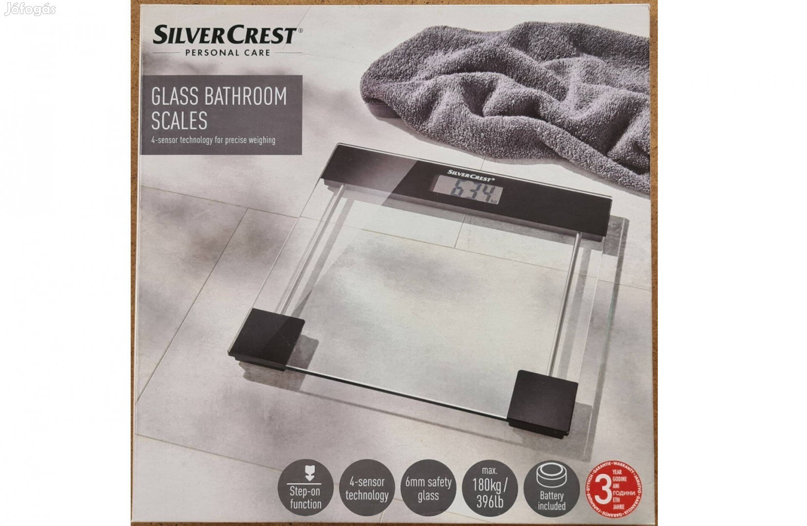 Fürdőszobamérleg LCD kijelzővel Silvercrest