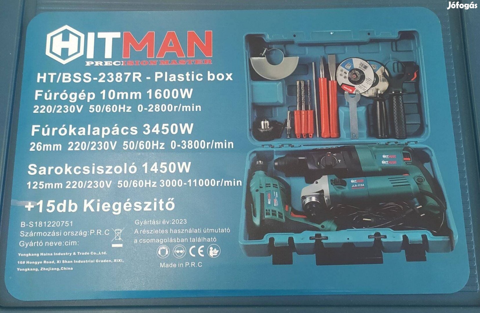 Fúrógép, flex, fúrókalapács, tartozékok HT/BSS-2387R