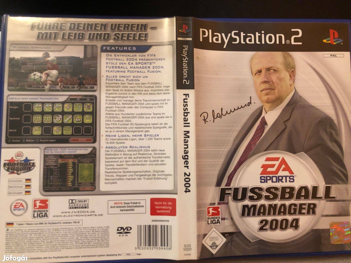 Fussball Manager 2004 PS2 Playstation 2 (karcmentes, kiskönyvvel)