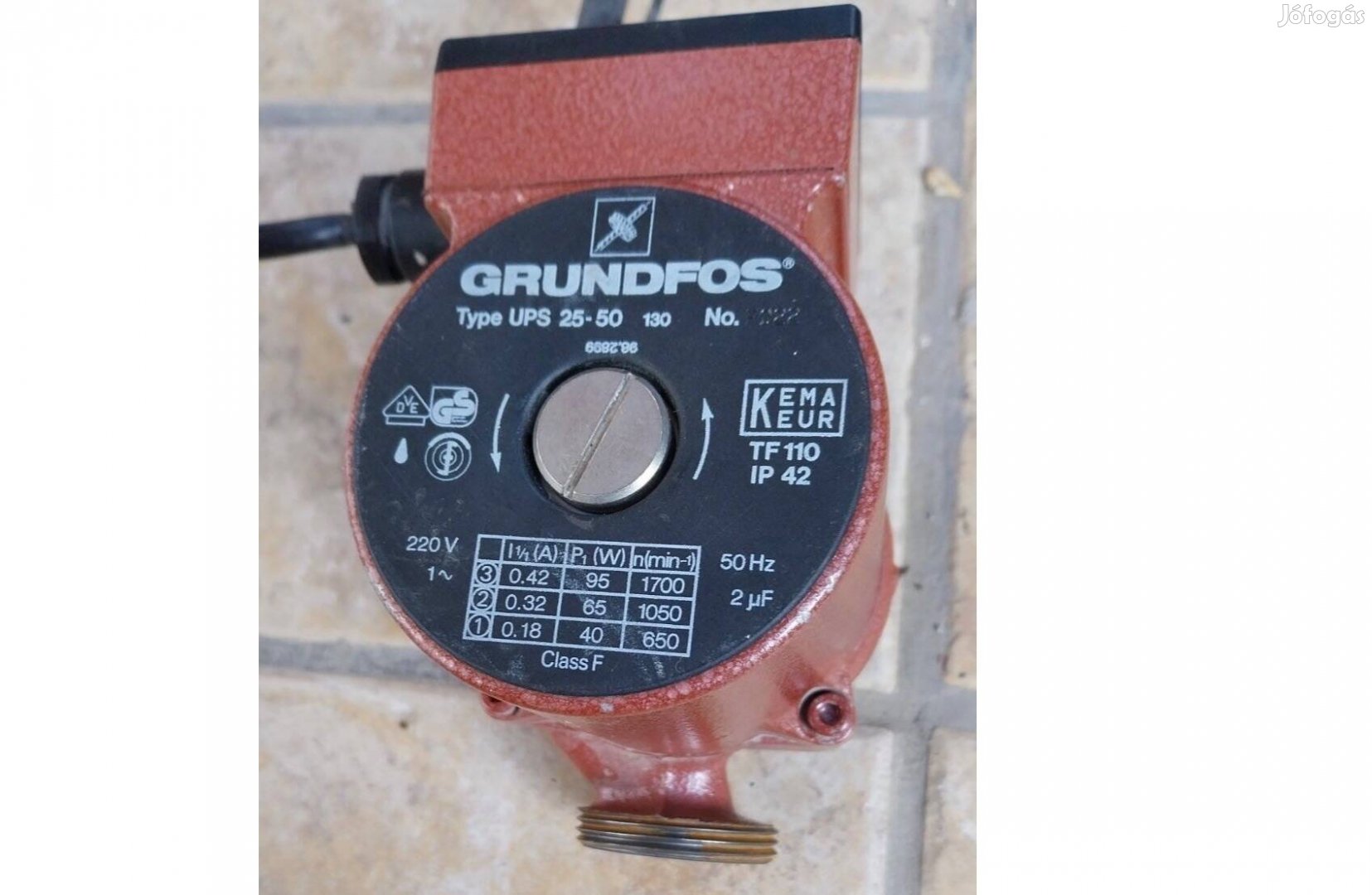 Fűtés keringetőszivattyú, Grundfos UPS 25-50 130 használt