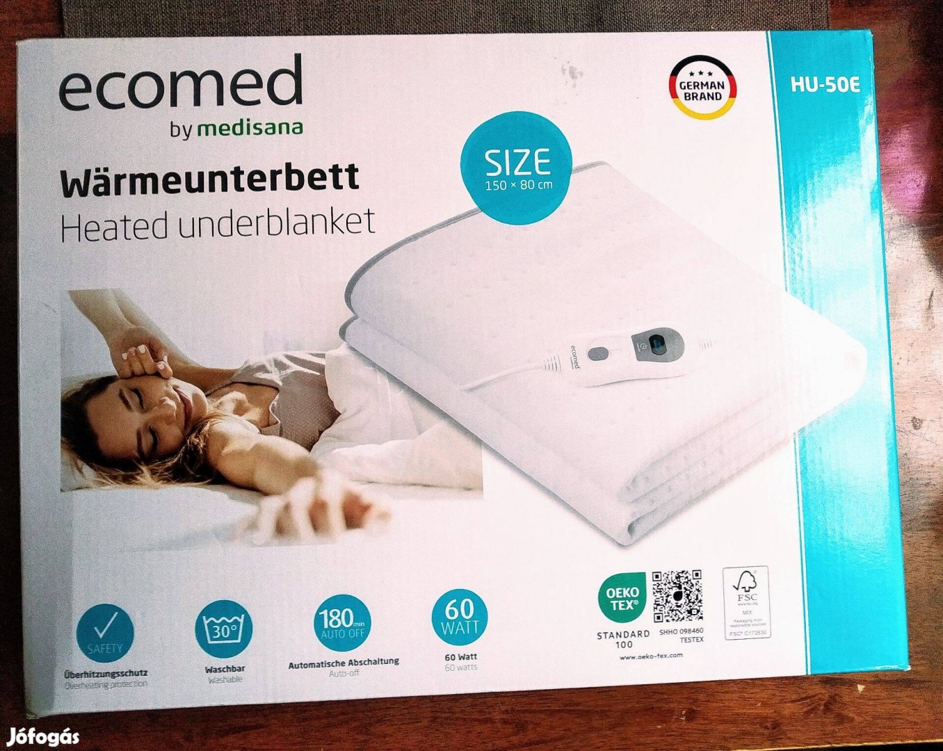Fűthető Ágymelegítő 150x80 cm Új meleg szabályozható