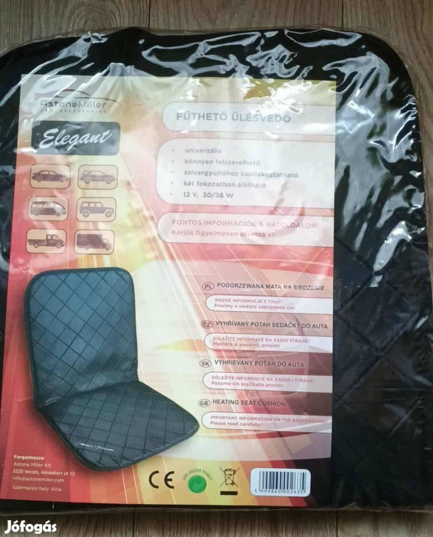 Fűthető ülésvédő, ülés huzat, autós ülésfűtés, 12 V-os, vadonatúj elad