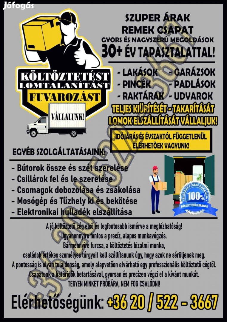 Fuvarozást-költöztetést-lomtalanítást vállalunk! Salgótarján!