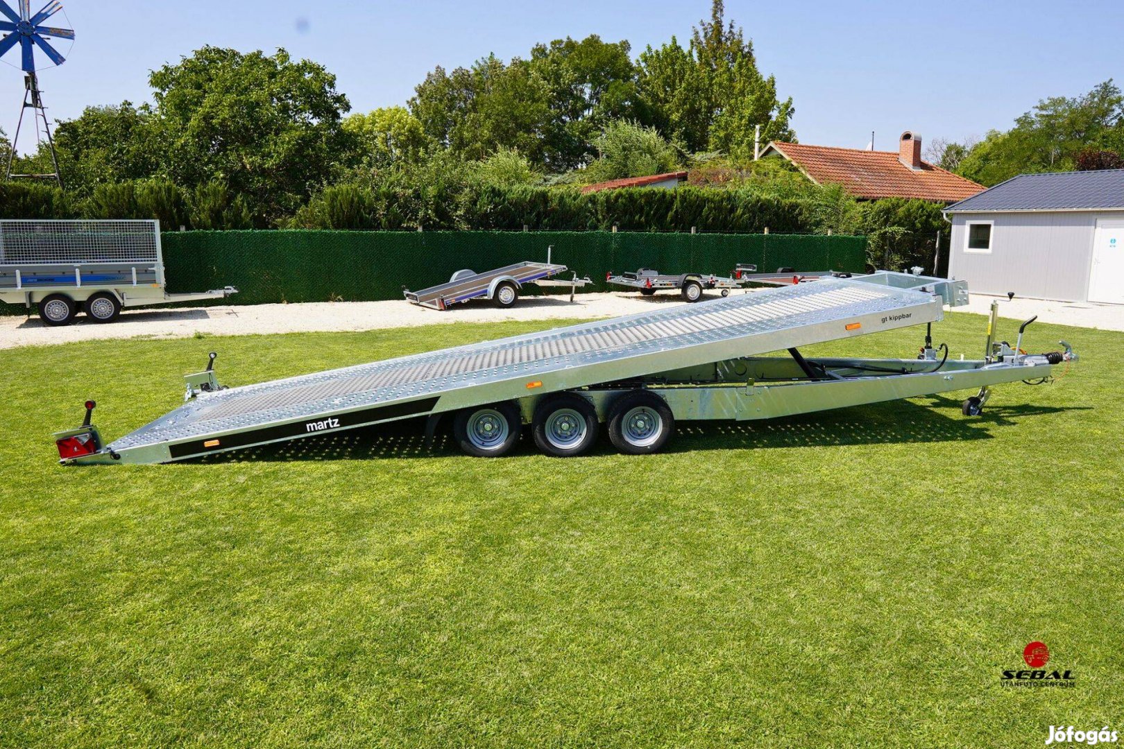 Füzesabonyban billenős új 5.7m-es autószállító utánfutó 2.990.000 Ft