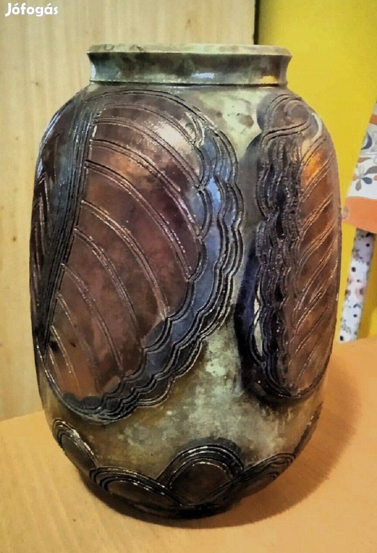 Füzesi Zsuzsa híres keramikus művész jelzett kerámia váza