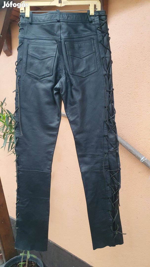 Fűzős bőr nadrág 48 méret