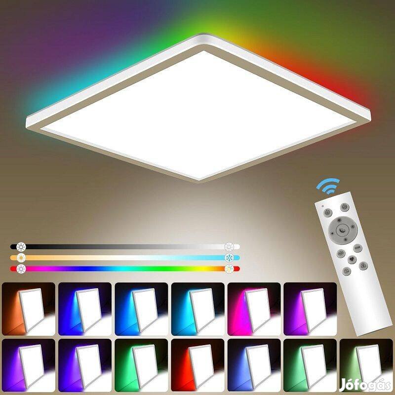 Fwiull RGB led panel, távirányítóval 300x300mm, 25W, 3200lum - fehér