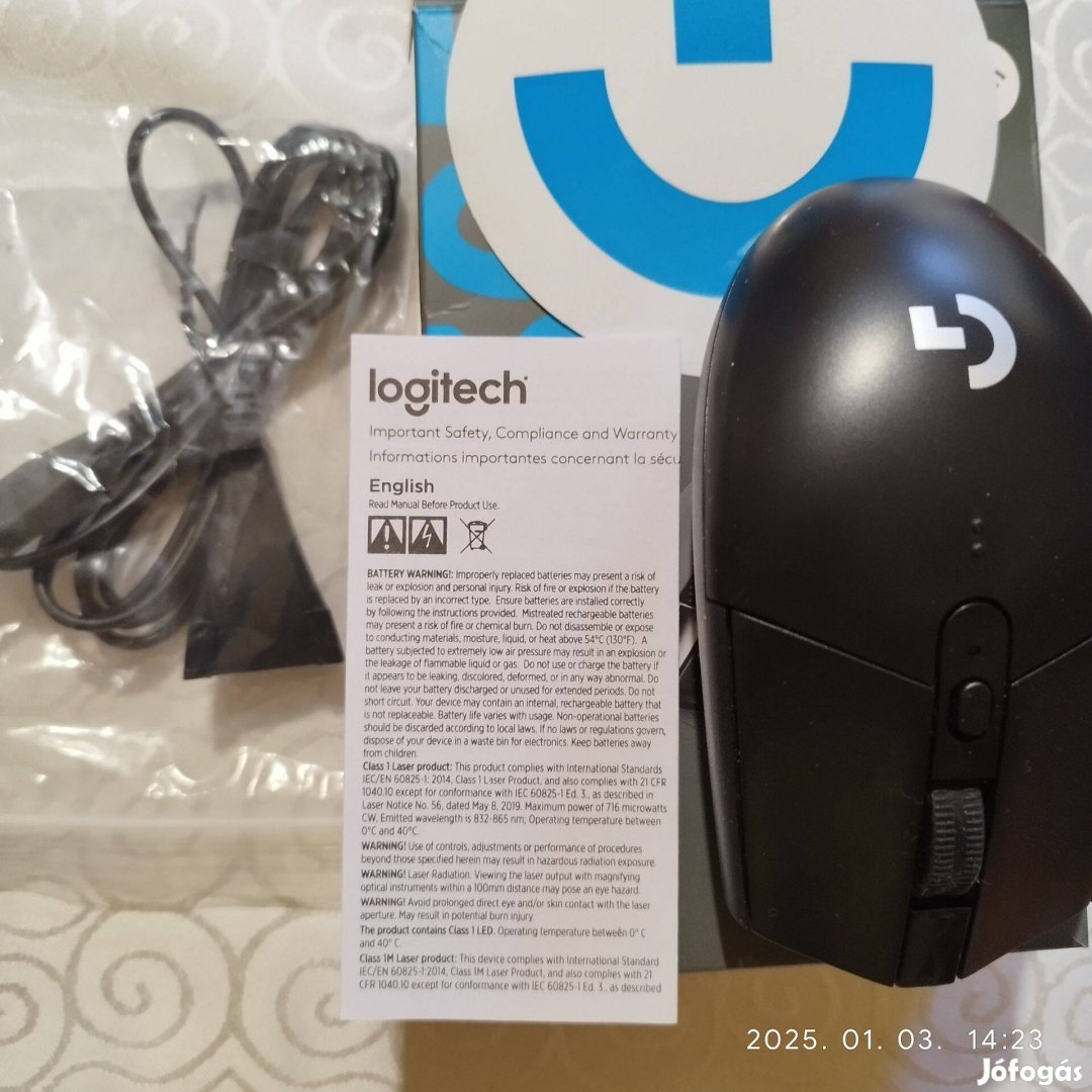 G305 Logitech Új,bontott, 11 hó gari egér