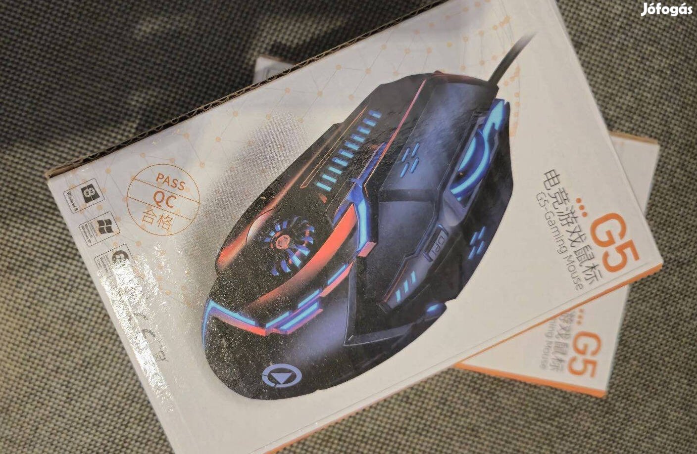 G5 Gaming mouse, világítós gamer egér