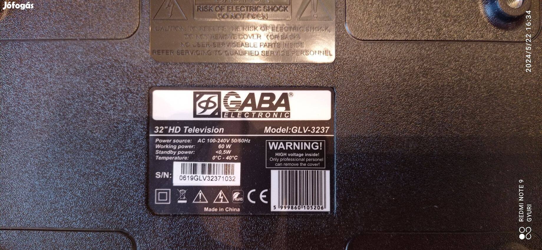 GABA 32" HD led TV Alkatrésznek! Árcsökkenés!!!