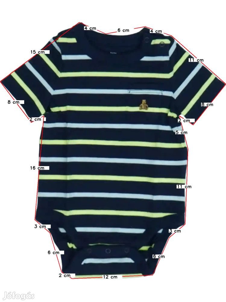 GAP Új (címkés) Fiú Rövid ujjú / ujjatlan body (Méret: 68)