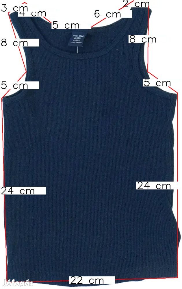GAP Új (címkés) Lány Lányka / Női ujjatlan póló / top (Méret: 92)