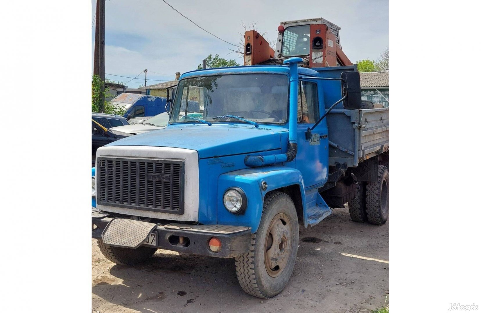 GAZ Gazdy 3309 teherautó, gyári billencs, 2 tonnás far daruval eladó