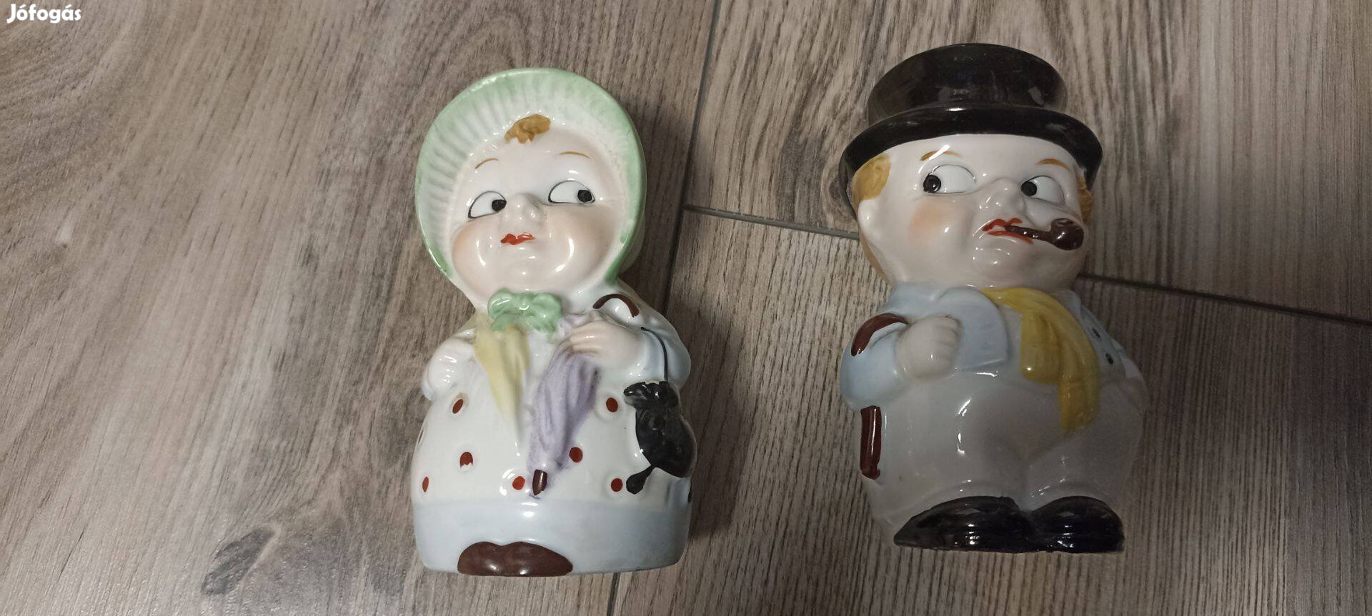 GDR porcelán só-, borsszóró 10cm