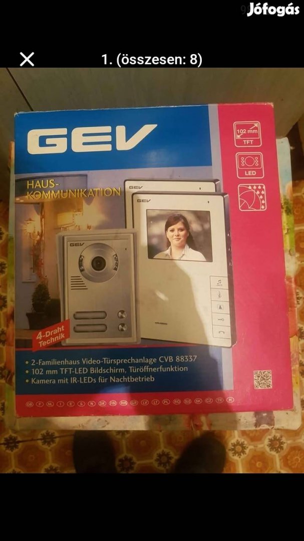 GEV CVB 88337 video kaputelefon 2 családos.