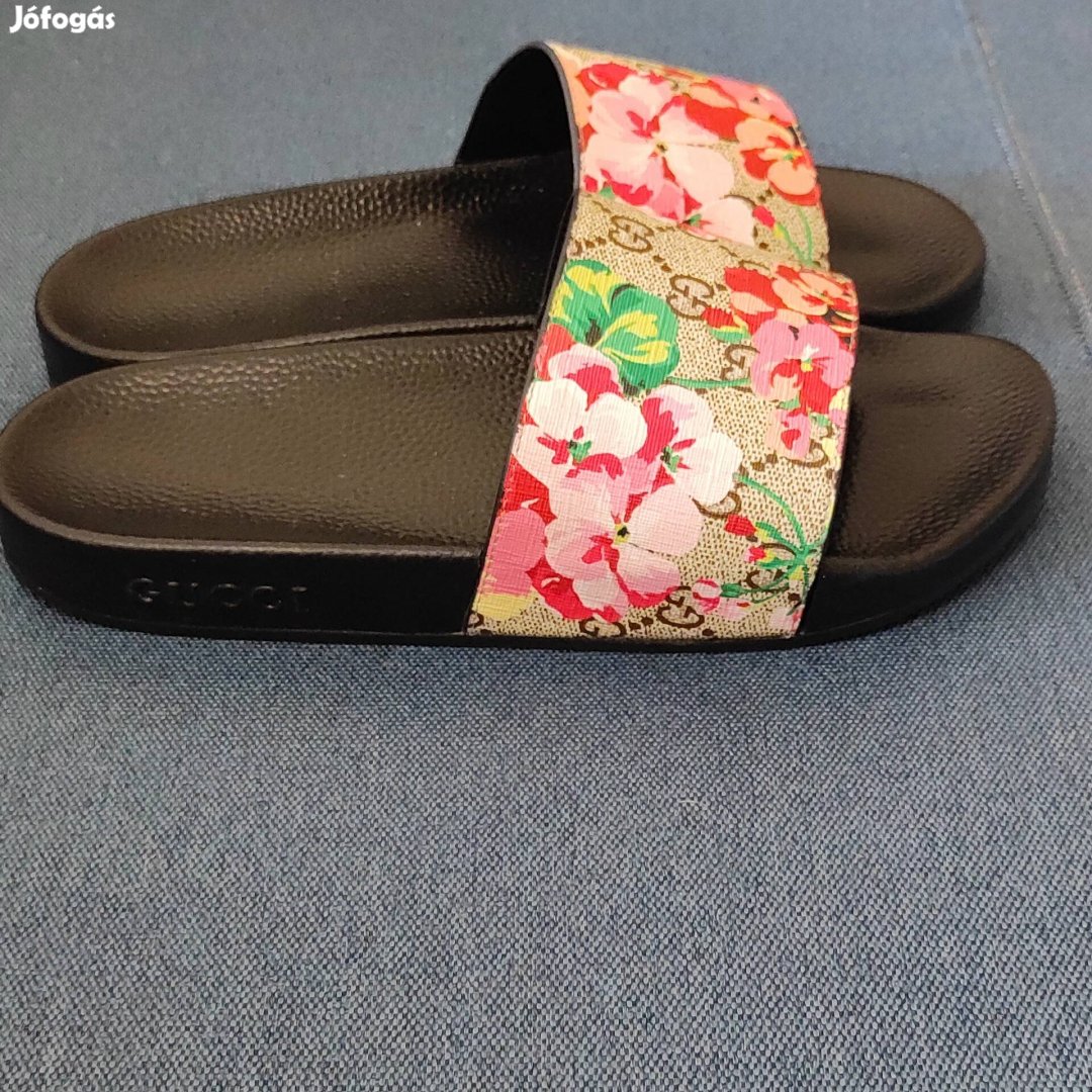 GG Blooms Supreme Floral Slide Sandal (Papucs)