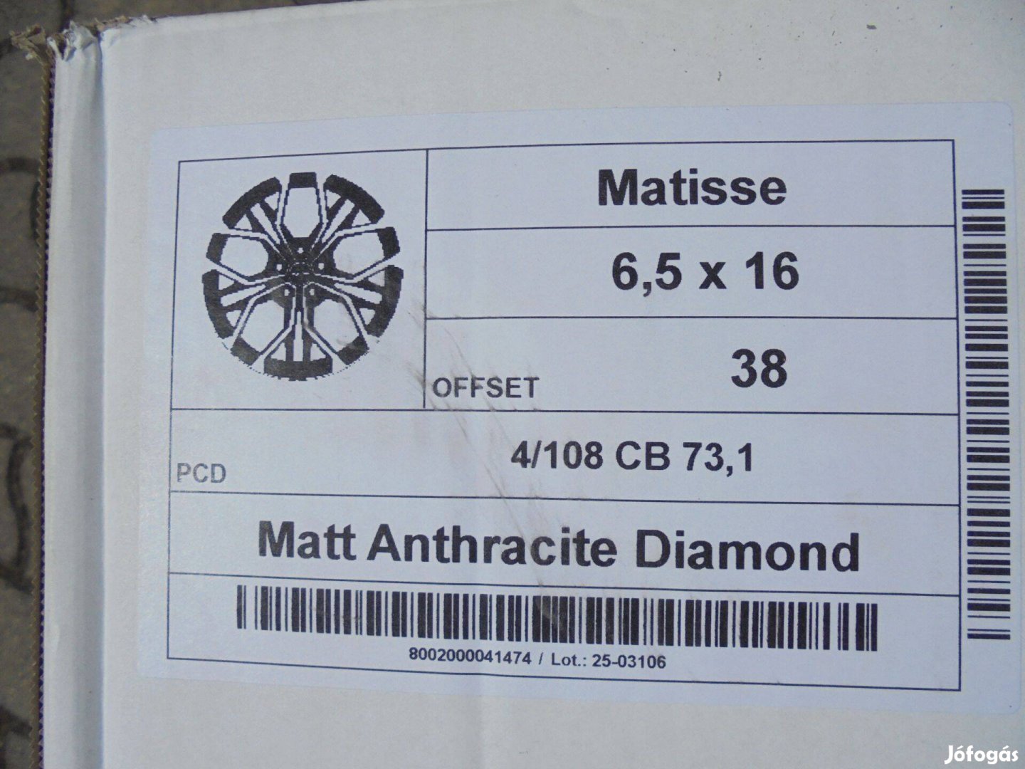 GMP vadi új 4 x 108-as alufelni eladó