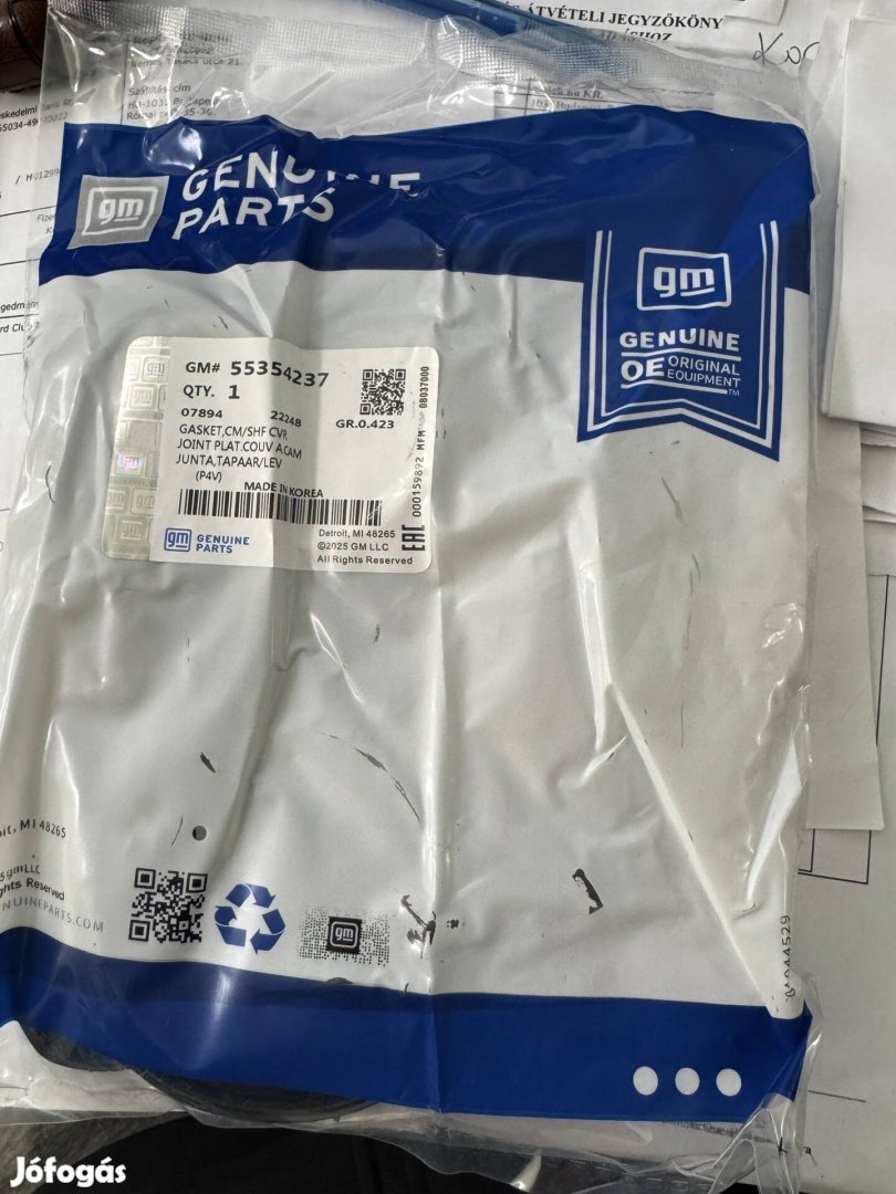 GM 55354237 szelepfedél tömítés