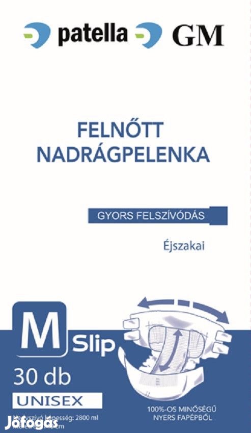 GM FELNÖTT NADRAGPELENKA M 2800ML (SLIP) éjszakai 30 db