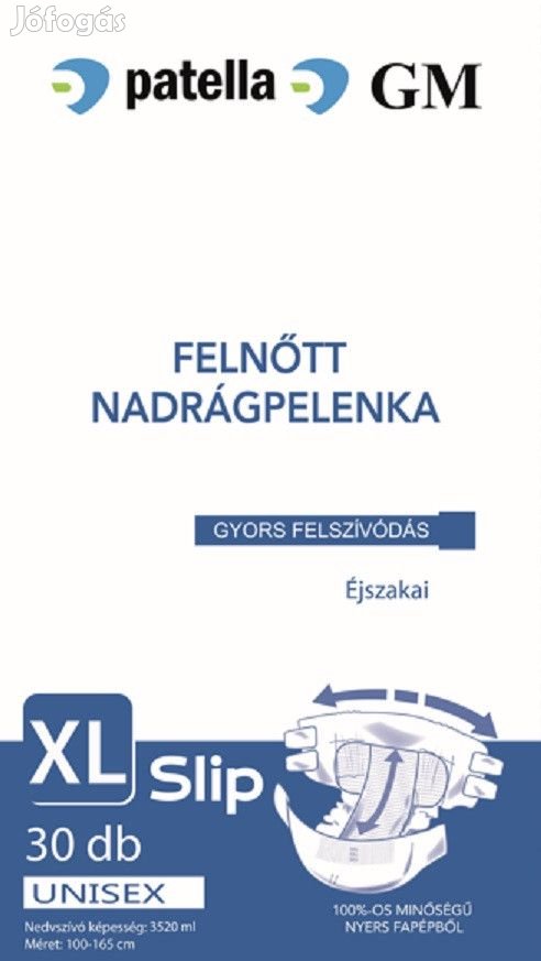 GM FELNÖTT NADRAGPELENKA XL 3520ML (SLIP) éjszakai 30 db