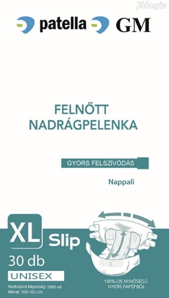 GM SLIP FELNŐTT NADRÁGPELENKA XL 1980ML nappali 30 db