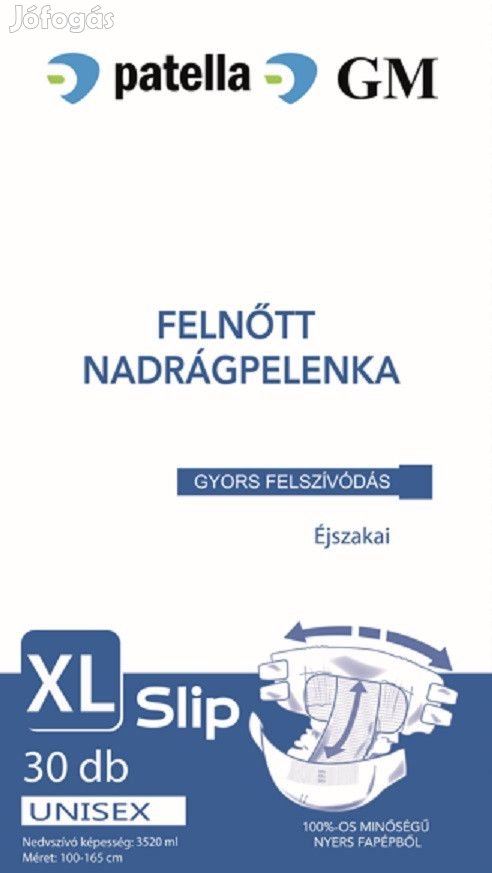 GM SLIP FELNŐTT NADRÁGPELENKA XL 3520ML éjszakai 30 db