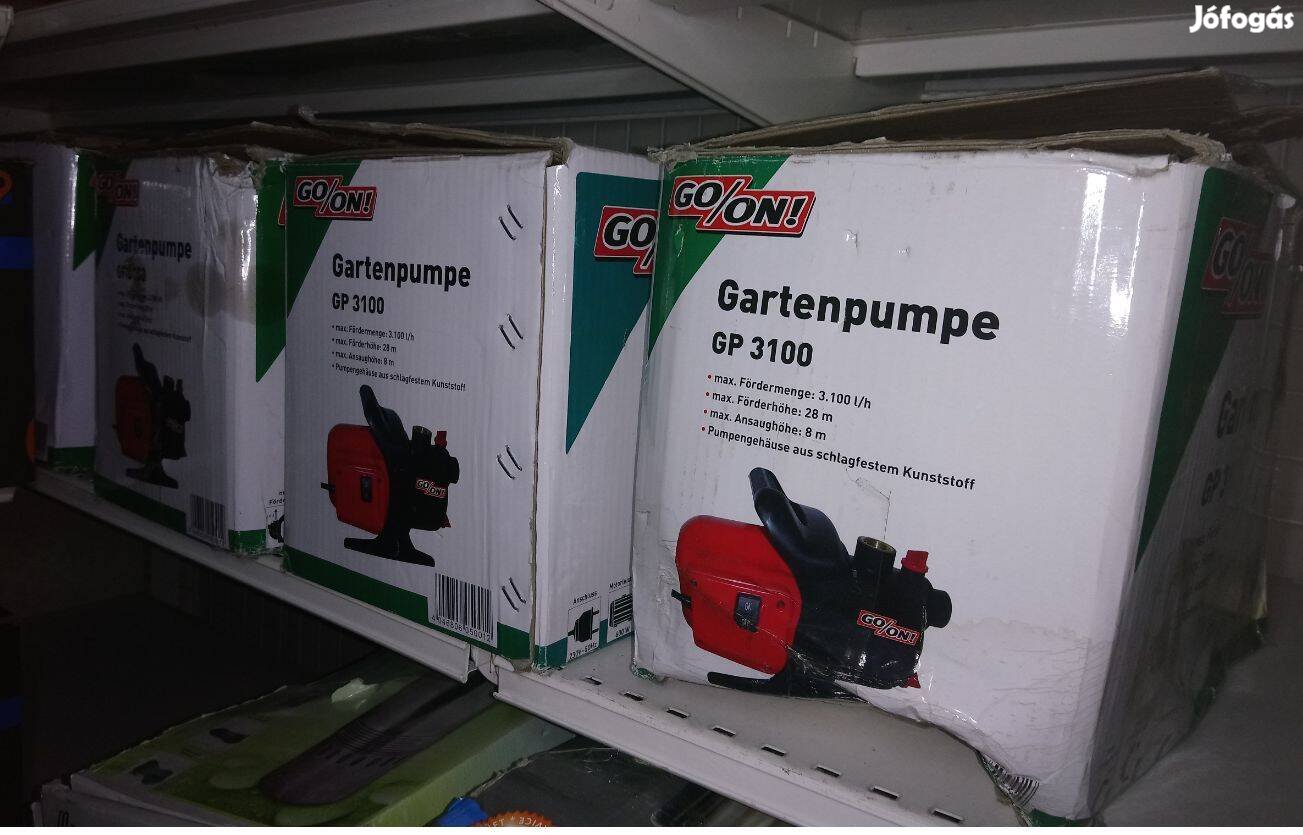 GO/ON kerti szivattyú 600W-os teljesítménnyel 3100liter/h vízhozammal