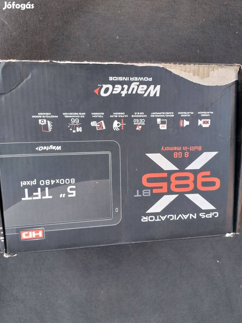 GPS gyári dobozában