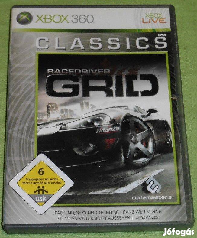 GRID 1. (Race Driver GRID) (autós) Gyári Xbox 360 Játék akár féláron