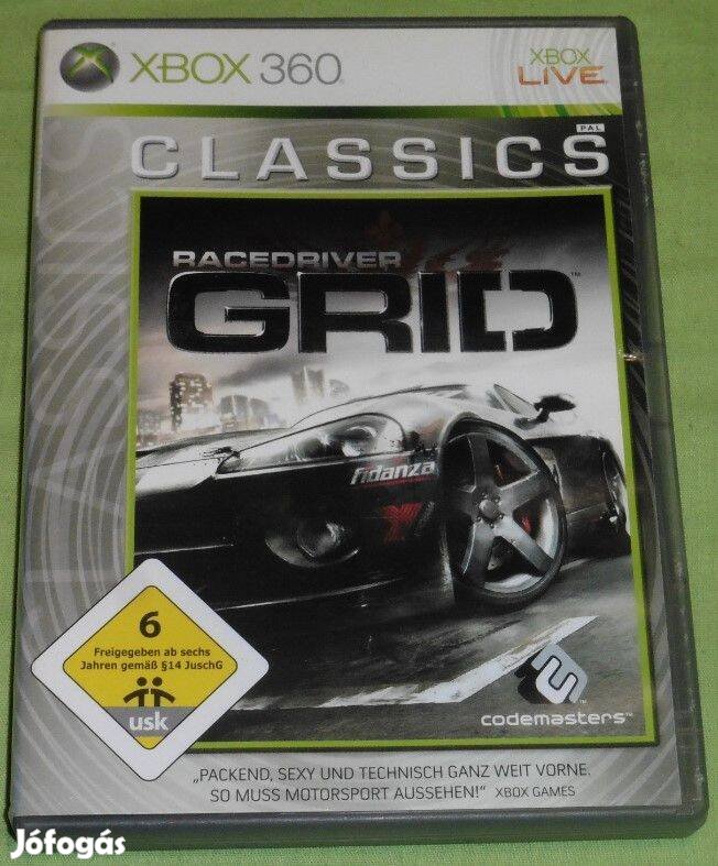 GRID 1. (Race Driver GRID) (autós) Gyári Xbox 360 Játék akár féláron