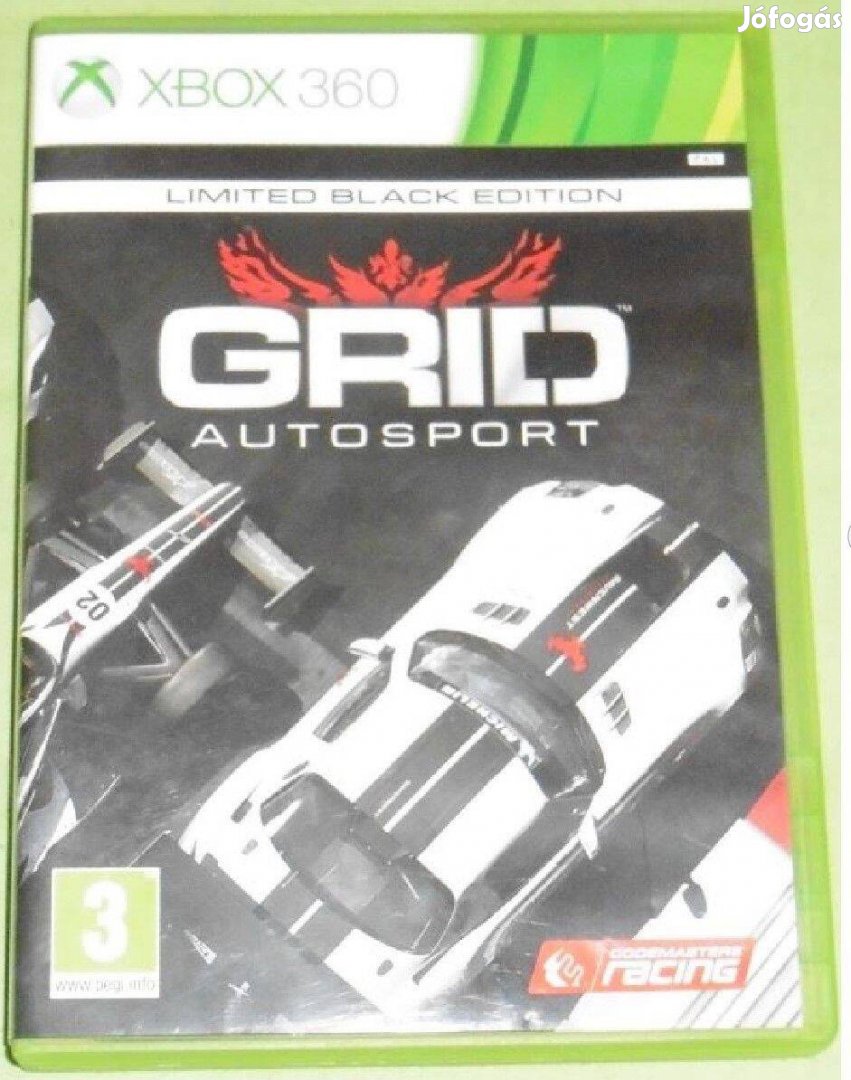 GRID 3. Autosport (Limited Black Ed.) Gyári Xbox 360, Xbox ONE Játék