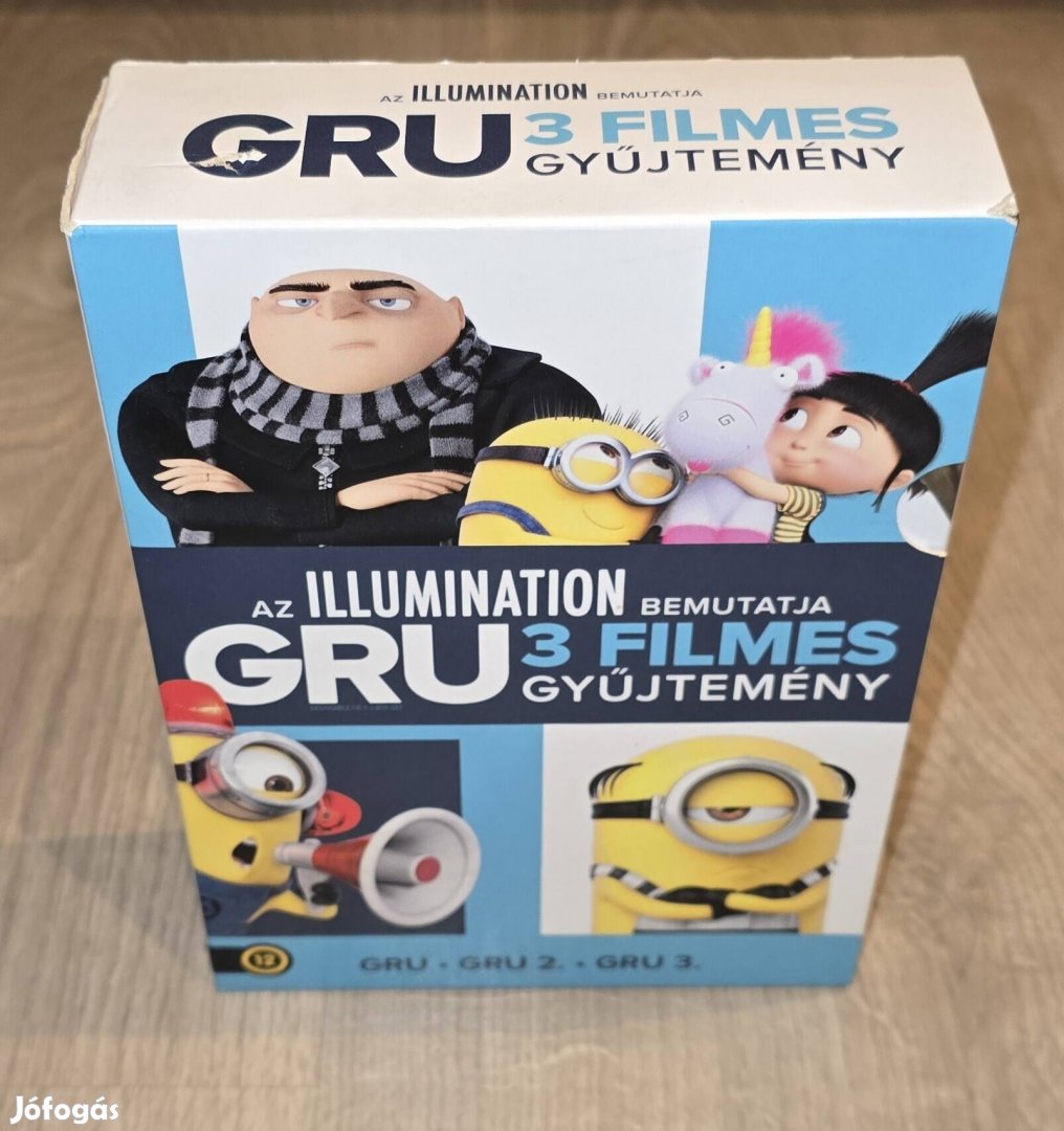 GRU 3 filmes gyűjtemény diszdoboz 