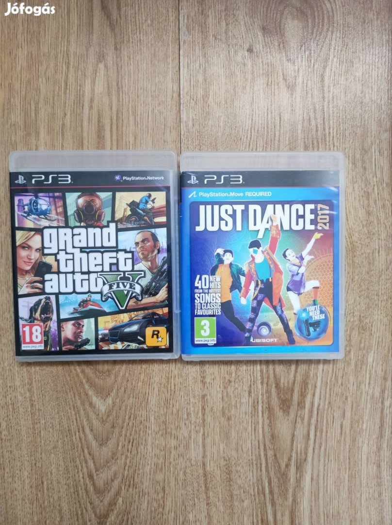 GTA V /Just dance 2017 Playstation 3 Játék Ps3 