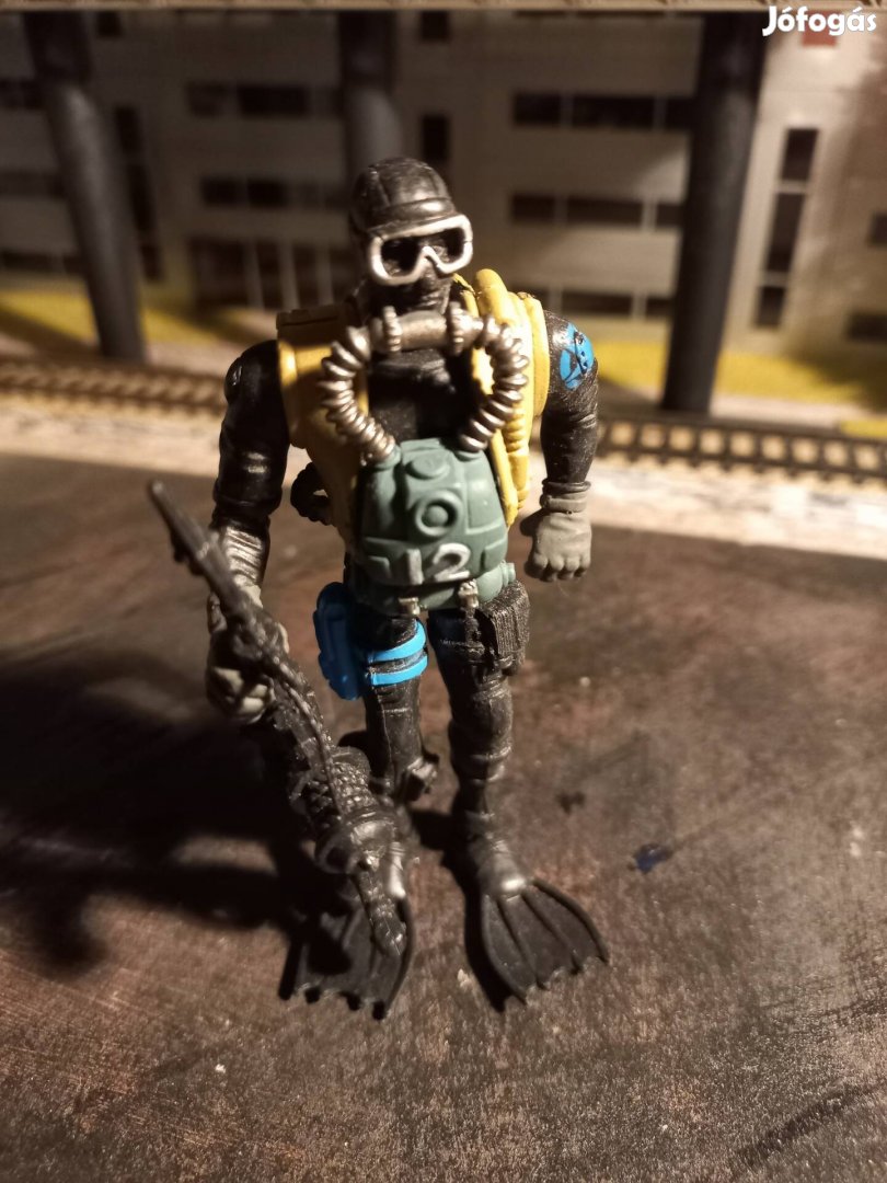 G.I. Joe jellegű búvár figura szigonypuskával