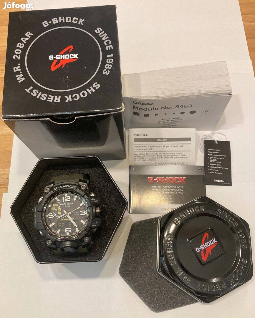 G-Shock Mudmaster GWG-1000-1A3DR Újszerű állapot, férfi karóra, eladó