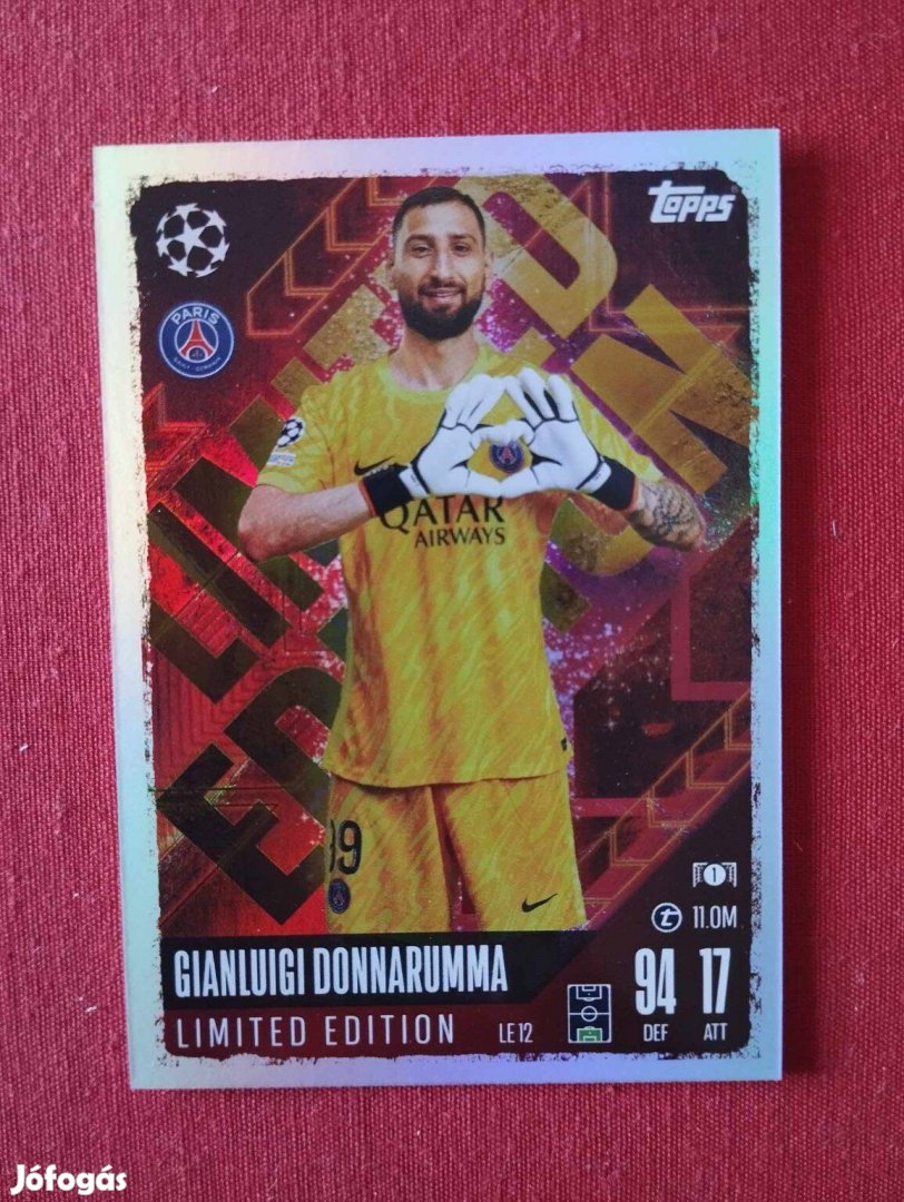 G. Donnarumma (PSG) Bajnokok Ligája 2024 Limited focis kártya