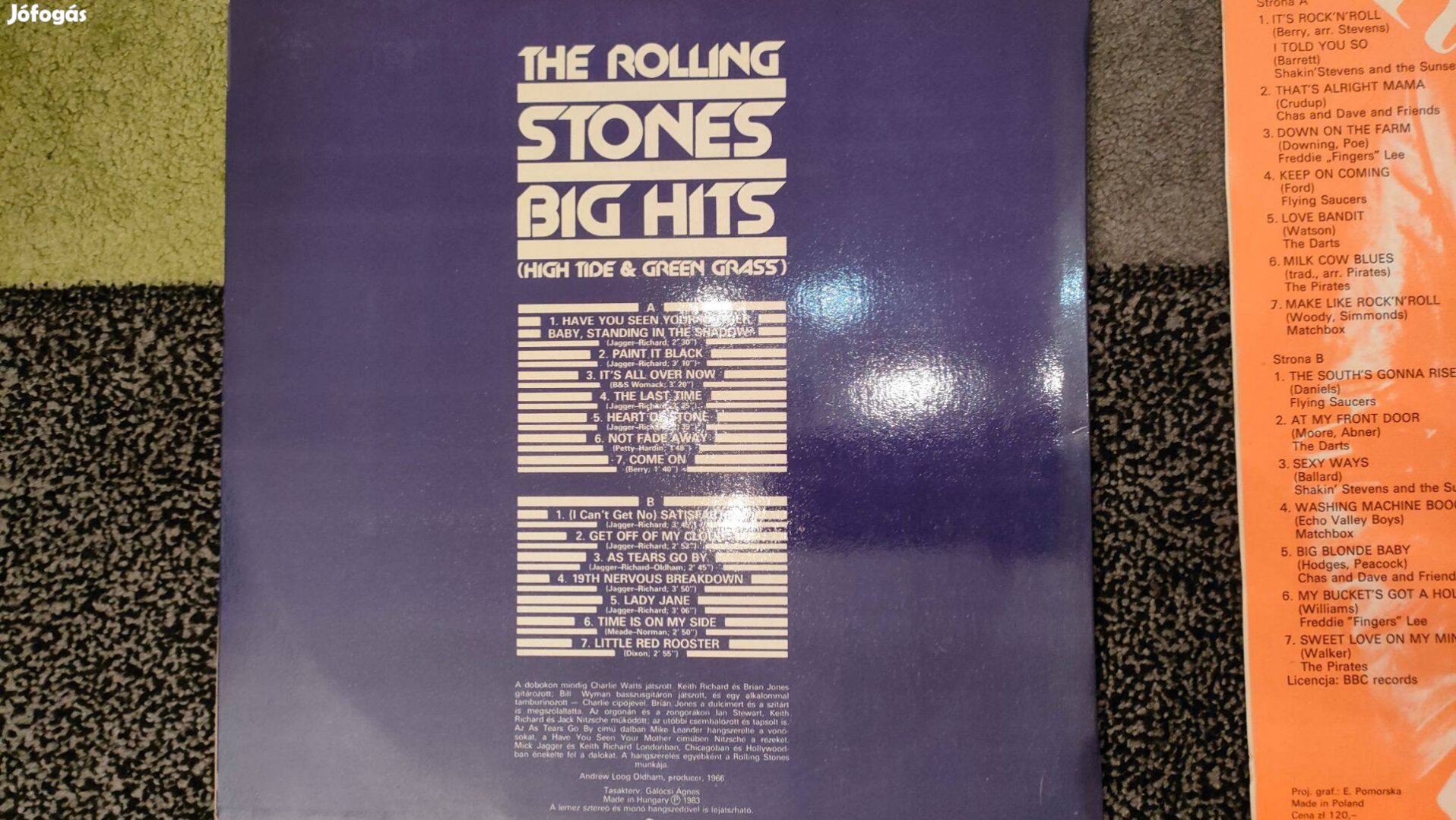 G. Harrison, Rolling Stones bakelit lemez eladó Nézze meg a képeket is