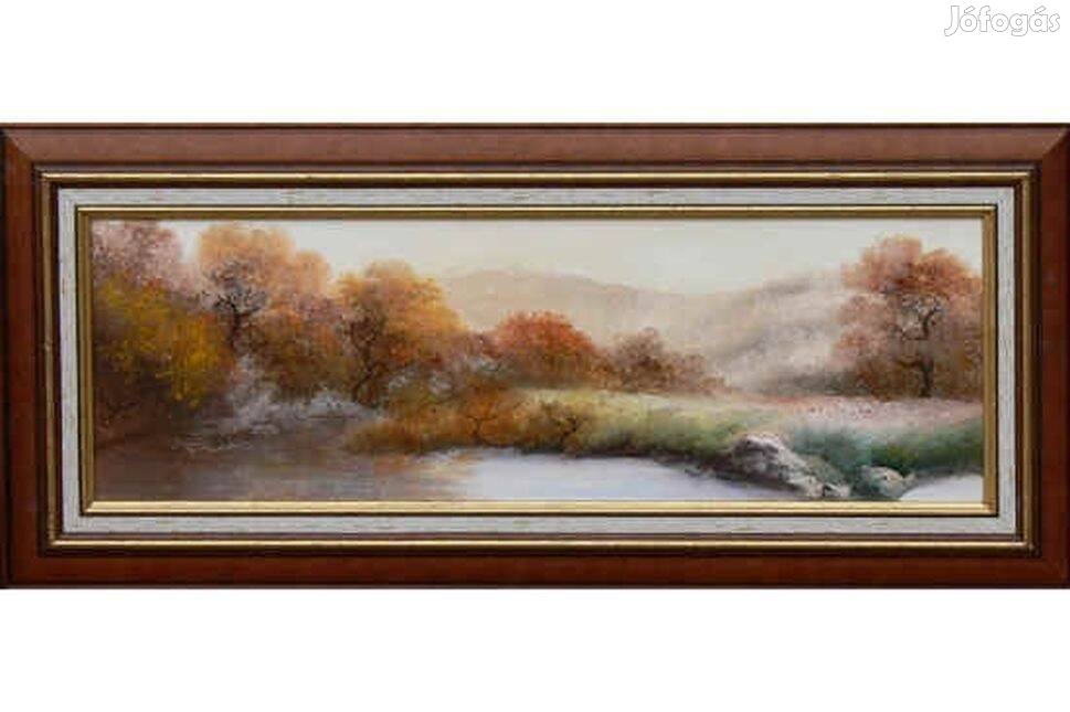 G. Szabó Pálma: Őszi táj. (60x20cm), olaj, farost