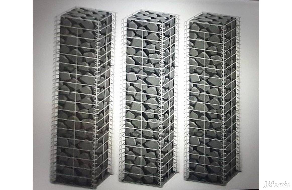 Gabion, kőkosár. kiszállítva címére. 3 db kőkosár horganyzott drótból