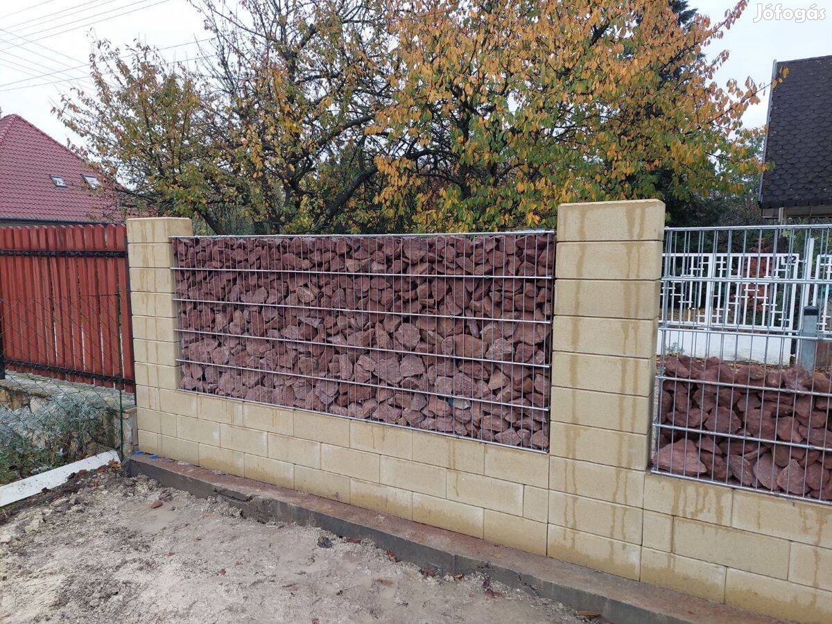 Gabion vöröskő eladó
