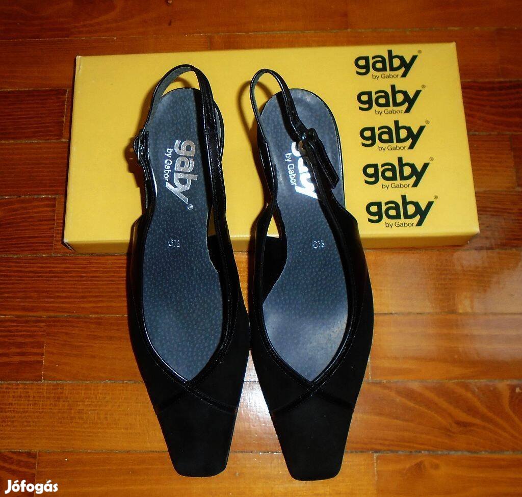 Gaby by Gabor luxus fekete velúrbőr szandál címkés! 40