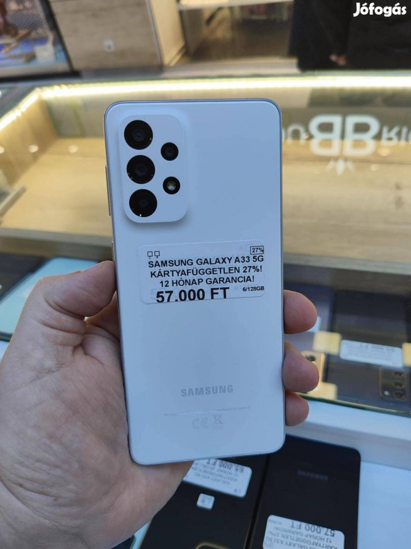 Galaxy A33 5G Fehér 128GB Független Jótállással!