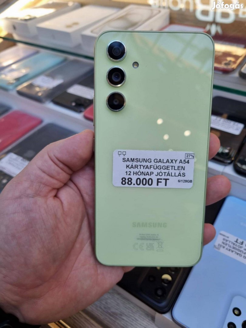 Galaxy A54 Zöld 128GB Független Jótállás!