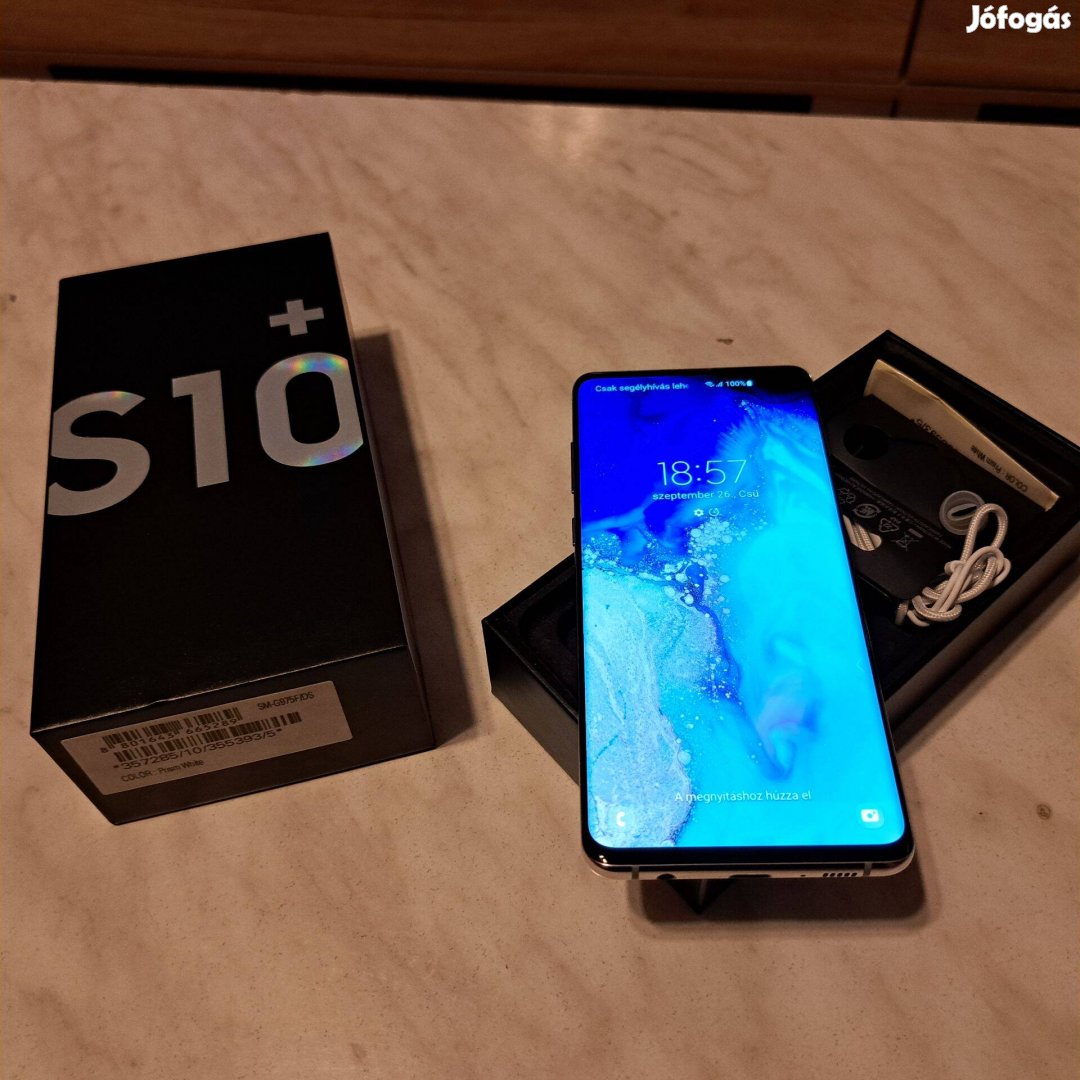 Galaxy S 10 + ( 2 kártyás 128 GB ) Karcmentes, Független !!